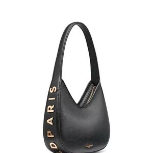 Karl Lagerfeld Black Shoulder Bag with Gold Lettering